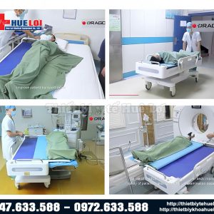 bệnh nhân sử dụng cáng vận chuyển có bàn lăn